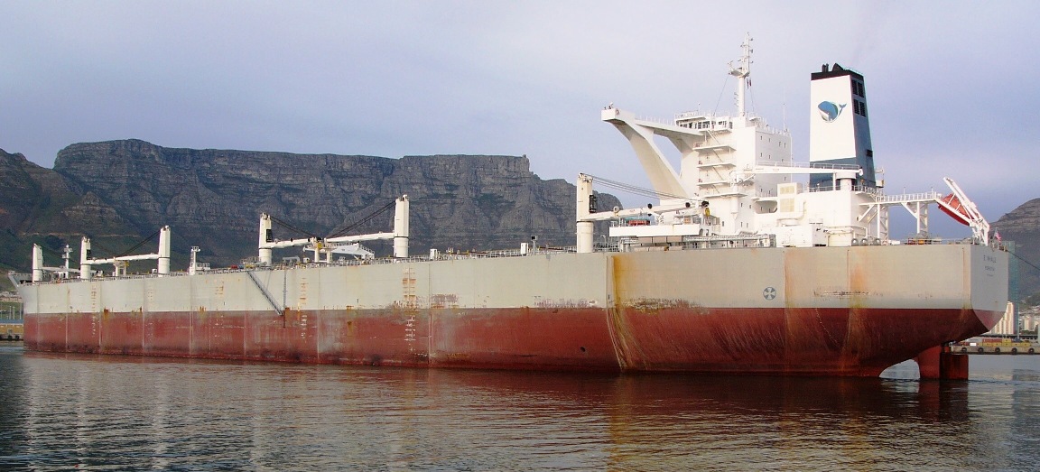 E Whale that was detained in Cape Town for two years because of a debt owed byher owner for marine engineering work done on an associated ship A Whale. Photograph : The Late Aad Norland